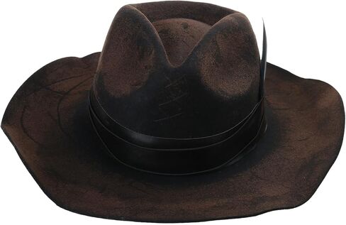 Wool Fedoras Hat for Adult Stage Theme Party Costume Masquerades Dress Up Man Music Festival Outdoor Activity Hat for Winter Black in Saudi Arabia