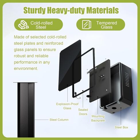 قاعدة شاحن EV في الهواء الطلق لـ Tesla، صندوق حماية لشحن المركبات الكهربائية الفولاذية مع قفل ومفتاح، حاوية شاحن سيارة كهربائية قائمة على الأرض تناسب معظم المركبات الكهربائية in Kuwait