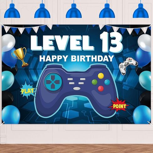 Level 8 Unlocked Happy 8 Birthday Level Up Banner Backdrop Cheers to 8 years old Video Game Theme Decor Decorations for Boys Girls 8th Birthday Party Birthday Supplies Background in Saudi Arabia