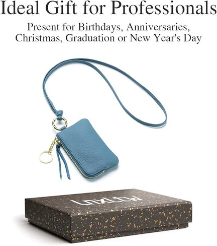 Genuine Leather Coin Purse with Wrist Strap & Keychain – Mini Zipper Wallet, Change Holder & Coin Pouch for Women, Slim Minimalist Travel Wallet with Gift Box (Vintage Wash) in Saudi Arabia