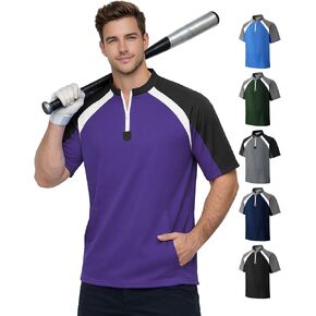 Men’s Baseball Cage Jacket Short Sleeve Windproof & Water-Resistant Baseball Pullover for Batting Practice Coaches Jacket in Saudi Arabia