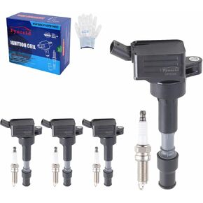 UF816 High-Performance Ignition Coils & Iridium Spark Plugs Set of 4 for Hyundai Elantra/Kona/Sonata/Veloster & Kia Forte/Optima/Soul 2.0L 2016-2021 - Replaces 27300-2E601 49137 GN10877 in Kuwait