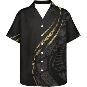 قميص هاواي صيفي رجالي بأكمام قصيرة قميص Aloha بأزرار سفلية ورقبة على شكل حرف V ملابس شاطئ استوائية سريعة الجفاف وخفيفة الوزن in Kuwait