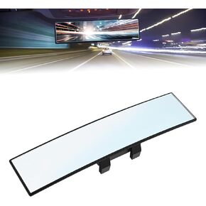 Bling Rhinestone Rearview Mirror, Car Interior Clip-on Rear View Accessories Decorations Panoramic Rear View Mirror with Bling Rhinestones Crystal Diamonds Edge for SUV, Truck in Kuwait