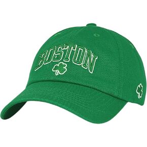 قبعة بيسبول قطنية مطرزة باللون الأخضر من Boston Shamrock Kelly - قبعة كلاسيكية للأب مع تصميم 3 أوراق البرسيم، حزام بإبزيم معدني قابل للتعديل، نمط غير منظم in Kuwait