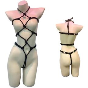 Sexy lingerie multi-color hollow maid rope dress queen uniform temptation passion in Saudi Arabia