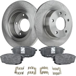 طقم قرص ووسادة الفرامل الخلفية البديلة المتوافقة مع Mazda Protege 2.0L (2002-2003) مع فرامل قرصية خلفية in Kuwait