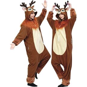 ملابس الرنة للبالغين من ملابس الهالوين المضحكة للحيوانات، أزياء عيد الميلاد التنكرية للنساء والرجال in Kuwait