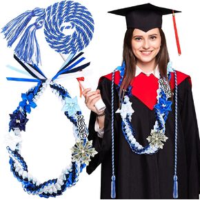Craftsatin 2026 Graduation Money Leis مع سلك الشرف فئة 2026 شريط التخرج Money Leis طقم قلادة يدوية مضفرة مزدوجة لمستلزمات حفلات التخرج من المدرسة الثانوية (أحمر أسود) in Kuwait