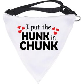 قطعة واحدة من JXGZSO I Put The Hunk in Chunk Dog Bandana Boy Dog Bandana فوق طوق الياقة (قطعة كبيرة في قطعة D) in Kuwait