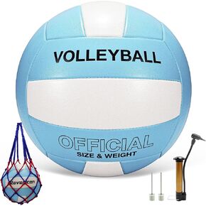 Volleyball Official Size 5 for Indoor Outdoor, Thicker PU Soft Volleyball Kit for Girls Boys Teenager Adults Beach Game Gym Training Beginner in Kuwait