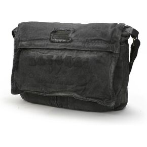 Oiled Canvas Messenger Bag – Waxed Cotton Crossbody Shoulder Bag for 15.6" Laptop in Saudi Arabia
