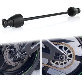 Xitomer مزلقات المحور الخلفي وبكرات الذراع المتأرجحة متوافقة مع Ninja ZX 10R Ninja ZX-10RR Ninja ZX-6R Ninja ZX-14R ZX 6R الإطار المتزلجون للدراجة النارية محور الشوكة المنزلق للحماية من التصادم in Kuwait