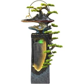 Desktop Decor, Outdoor Water Fountain Fortune-attracting Feng Shui Ornaments for Living Room Home Accessories Circulating Features Floor-Standing Fountains in Kuwait