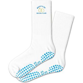 Cute Pilates Grippy Socks, Pink Pilate Gifts for Women, Striped Crew Grip Socks for Studio Pilate. in Saudi Arabia