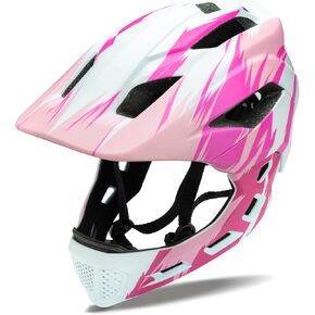 Kids Full Face Helmets, Kids Bike Helmet MTB Mountain BMX Multi-Sport Detachable Helmet from Toddler to Youth, CPSC Certificated in Kuwait