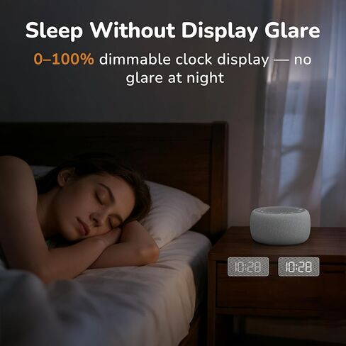 Buffbee Alarm Clock with Sound Machine for Bedrooms – 2-in-1 White Noise Machine for Sleep, Gentle Wake-Up with Soft Alarm Sounds, Ambient Night Light, Plug-in, Sleep Better, Wake Gently in Saudi Arabia