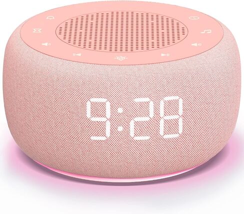 Buffbee Alarm Clock with Sound Machine for Bedrooms – 2-in-1 White Noise Machine for Sleep, Gentle Wake-Up with Soft Alarm Sounds, Ambient Night Light, Plug-in, Sleep Better, Wake Gently in Saudi Arabia