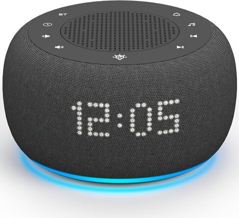 Buffbee Alarm Clock with Sound Machine for Bedrooms – 2-in-1 White Noise Machine for Sleep, Gentle Wake-Up with Soft Alarm Sounds, Ambient Night Light, Plug-in, Sleep Better, Wake Gently in Saudi Arabia