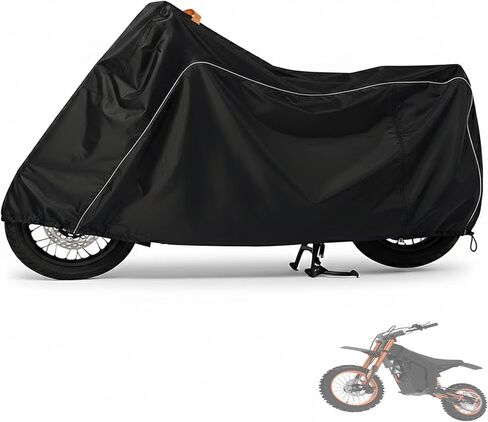 غطاء دراجة ترابية كهربائية شديدة التحمل - أكسفورد مقاوم للماء 600D، مناسب خصيصًا لـ Soleil01، Razor MX650/MX500، Burromax TT250، Massimo E13، 12"-14" دراجات إلكترونية ذات إطارات سميكة in Kuwait