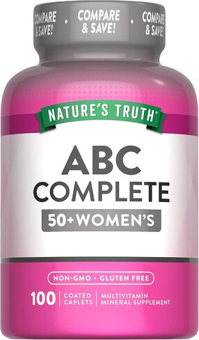 Multivitamin For Women | 100 Caplets | Non-GMO & Gluten Free | Adult ABC Complete Multivitamin | By Nature's Truth in Saudi Arabia