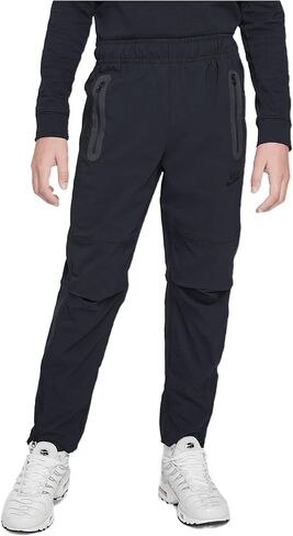 Nike Tech Big Kids' (Boys') Woven Pants (HQ8921-010, Black/Black) Size Large in Saudi Arabia