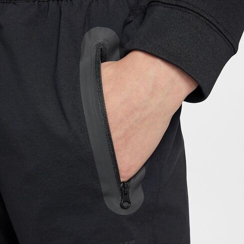 Nike Tech Big Kids' (Boys') Woven Pants (HQ8921-010, Black/Black) Size Large in Saudi Arabia