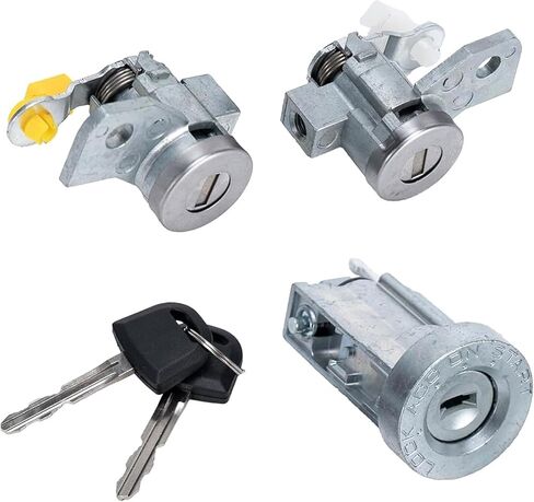 Ignition Lock Cylinder Kit Compatible with Chevrolet Colorado & Hummer H3 & GMC Canyon, Door Lock Barrel for Front Left and Right Side Replace#19121155, LC65360 in Kuwait