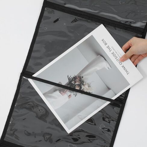 4 Pcs Storage Pocket Chart for Classroom 37.4 x 12.2 in 37.4 x 12.2 inches 4 Pockets Hanging Wall File Organizer for Cards, Drawing, Pictures, Homework, Teacher Office Activities, Black in Saudi Arabia