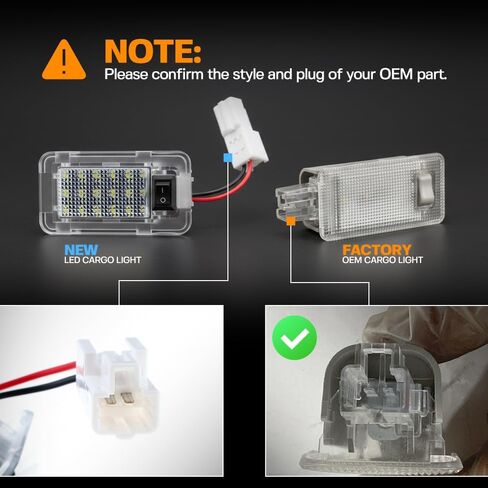 Led Trunk Cargo Area Light for 2006-2022 To'yota RAV4, 2021-2022 RAV4 Prime, 2011-2025 Sienna, 2007-2019 Le'xus RX350 18-SMD 6000K White Led Courtesy Luggage Compartment Light Assembly in Saudi Arabia