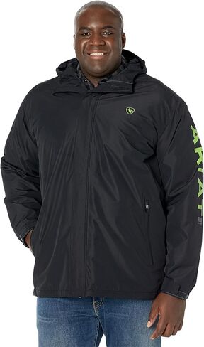 Ariat Big & Tall Rebar Stormshell Logo H2O Jacket Black/Lime 2XL Tall in Saudi Arabia