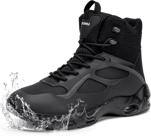 الأحذية العسكرية التكتيكية للرجال مقاوم للماء عدم الانزلاق المشي لمسافات طويلة العمل أحذية قتالية 6 بوصة الجانب البريدي وسادة بوتاس Tácticas Militares in Kuwait