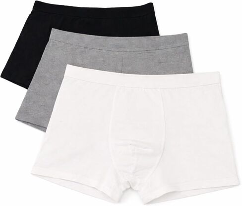 Willow & Weave Men's Organic Cotton Boxer Briefs 3 Pack - GOTS & OEKO-TEX Certified, Non-Toxic Cotton Covered Elastic Band in Saudi Arabia