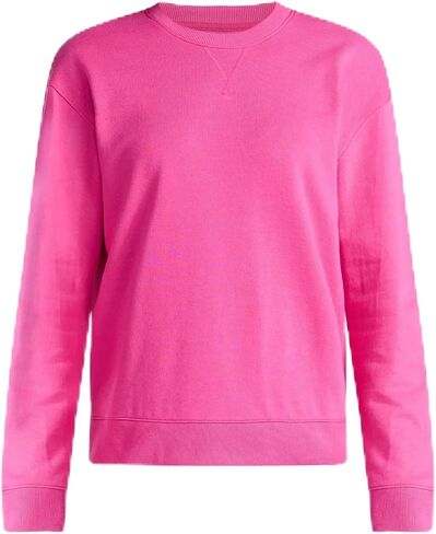 Time and Tru Women's Pullover Crewneck Sweatshirt (US, Alpha, X-Small, Regular, Regular, Pink) in Kuwait