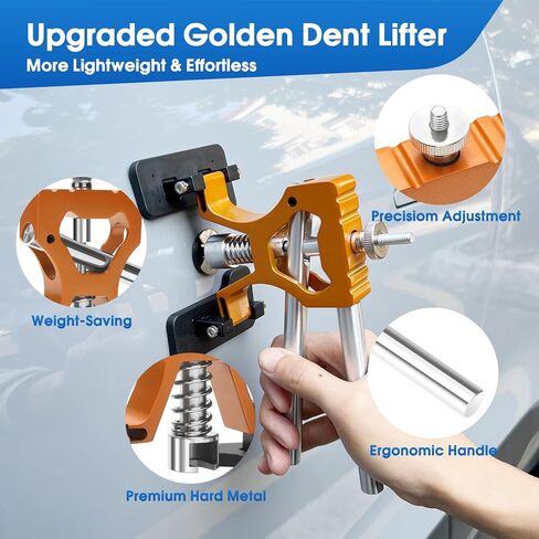 أداة سحب انبعاجات السيارة، مجموعة أدوات إزالة انبعاجات السيارة بدون جهد مع أعواد غراء لاصقة قوية ومسدس غراء ساخن 100 وات، إزالة الحواف وإسفين الهواء، إصلاح الانبعاجات بدون طلاء لضربات أبواب السيارات أو البرد أو غطاء المحرك in Kuwait