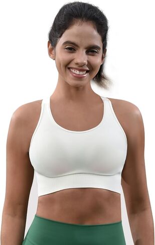 Cordaw Women's High Support Sports Bra, Adjustable Straps & Molded Cups, Racerback Workout Top in Saudi Arabia