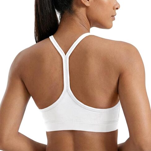 Aoysky Womens Y Back Racerback Sports Bras Padded Low Impact Spaghetti Thin Strap Wireless Scoop Neck Workout Yoga Top in Saudi Arabia