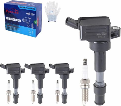 UF816 ملفات الإشعال عالية الأداء وشمعات الإشعال إيريديوم مجموعة مكونة من 4 قطع لشركة Hyundai Elantra/Kona/Sonata/Veloster & Kia Forte/Optima/Soul 2.0L 2016-2021 - يستبدل 27300-2E601 49137 GN10877 in Kuwait