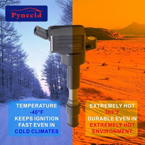 UF816 ملفات الإشعال عالية الأداء وشمعات الإشعال إيريديوم مجموعة مكونة من 4 قطع لشركة Hyundai Elantra/Kona/Sonata/Veloster & Kia Forte/Optima/Soul 2.0L 2016-2021 - يستبدل 27300-2E601 49137 GN10877 in Kuwait