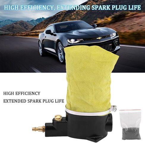 HZEL Car Pneumatic Spark Plug Cleaner, Vehicle Air Sand Blaster Plug Cleaning Tool with Abrasive Material & Fabric Clean Bag, Sparkplug Cleaner for Remove Carbon Buildup Motorcycles Autos in Saudi Arabia