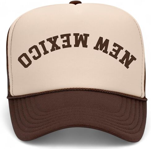New Mexico Upside Down Reversed Vintage Trucker Hat | NM | Premium Adjustable Snapback Baseball Hat for Men & Women in Saudi Arabia