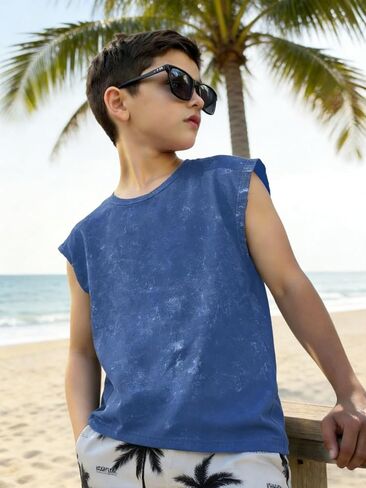 1 PCS Boys Short Sleeve T-Shirt for Teen Boys, Comfortable Breathable Casual Daily Wear in Saudi Arabia