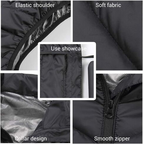 Heated Vest for Men Women,9 Heating Zone 3 Temperature Electric Heated Vest,USB Soft Heated Outerwear,Heated Jacket in Saudi Arabia