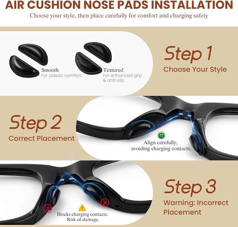 حافظة صلبة لحقيبة شحن Ray-Ban Meta ومجموعة الملحقات - وسادات أنف مضادة للانزلاق ومقابض الأذن وحزام - حامل سفر واقٍ للنظارات الذكية Wayfarer للرجال والنساء وركوب الدراجات والرياضة - أسود in Saudi Arabia