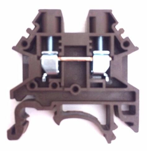 Dinkle Red DK4N-RD DIN Rail Terminal Block Screw Type UL 600V 30A 10-22AWG, Pack of 100 in Saudi Arabia