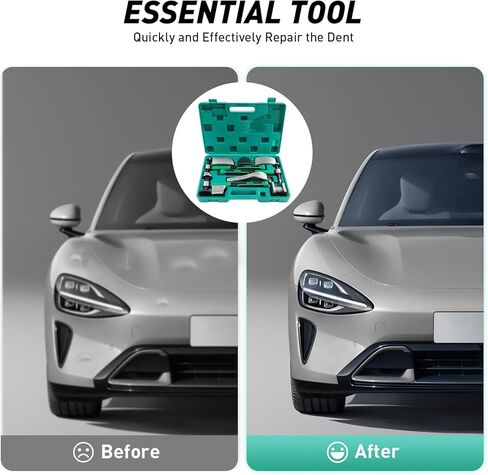 مجموعة أدوات إصلاح دنت 9 قطع، مجموعة أدوات إصلاح لوحة الجسم الأوتوماتيكية، مجموعة أدوات إصلاح الصفائح المعدنية، مجموعة أدوات إصلاح الصفائح المعدنية، مجموعة أدوات إصلاح دنت المخل مع صندوق أدوات للإصلاح التلقائي/الميكانيكي in Kuwait