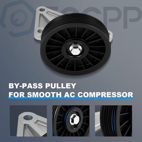 ECCPP A/C ضاغط تجاوز بكرة يناسب 2002-2007 لفورد E-150 5.4L 2007 لفورد E-150 Econoline 5.4L 34191 in Kuwait