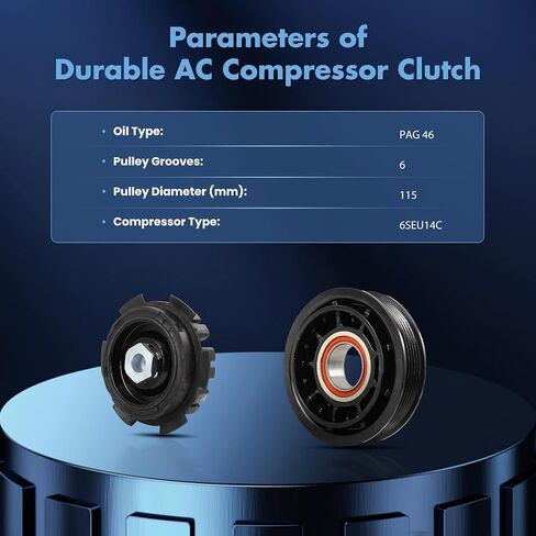 ECCPP A/C قابض الضاغط 2015-2017 مناسب لقابض Hyundai Sonata 2.0L AC in Kuwait