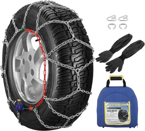 مجموعة ECCPP مكونة من سلسلتين لإطارات الثلج، لعرض الإطار (235 245 255 265 275 مم) 15 بوصة 16 بوصة 17 بوصة 18 بوصة 19 بوصة 20 بوصة سيارات بيك اب سيارات الدفع الرباعي سلسلة جر إطارات الطوارئ العالمية قابلة للتعديل سلسلة ثلج سميكة مضادة للانزلاق in Kuwait