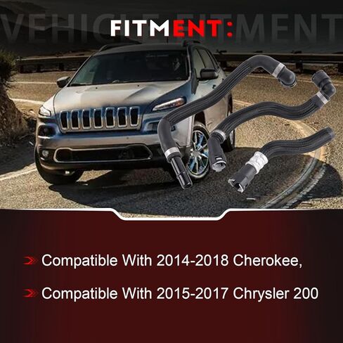 Heater Hose Kit 68199254AB for Jeep Cherokee 2014-2018 for Chrysler 200 2015-2017 Replace 68199254AA,68104972AA 52014624AA,68192082AA in Saudi Arabia